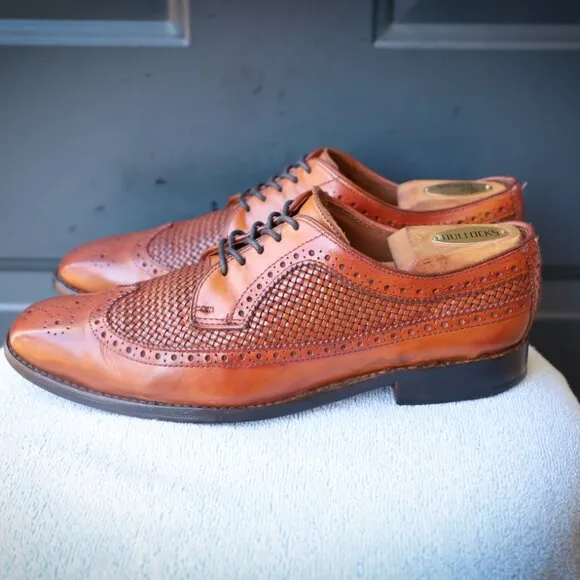 Allen Edmonds 8.5-D Boca Raton Brown Wingtip Derby Mens Dress Shoes