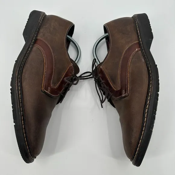 Allen Edmonds Berkshire Oxfords Shoes Mens Size 10.5D Brown Leather Almond Toe
