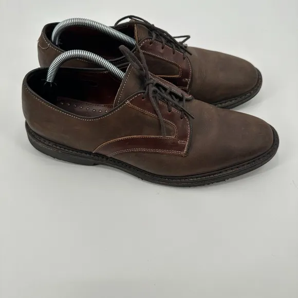 Allen Edmonds Berkshire Oxfords Shoes Mens Size 10.5D Brown Leather Almond Toe