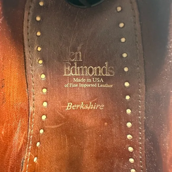 Allen Edmonds Berkshire Oxfords Shoes Mens Size 10.5D Brown Leather Almond Toe