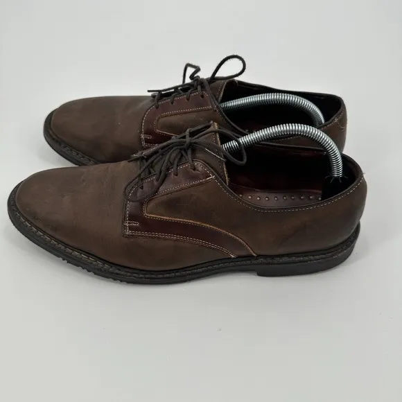 Allen Edmonds Berkshire Oxfords Shoes Mens Size 10.5D Brown Leather Almond Toe