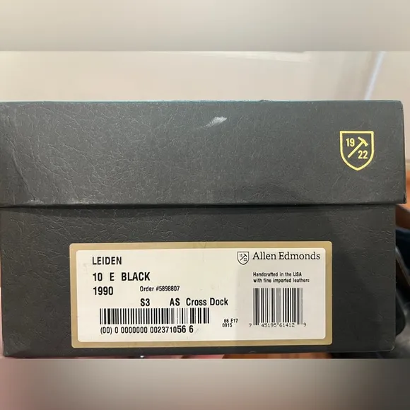 Allen Edmonds Black Men's Dress Shoes - Leiden 10 E