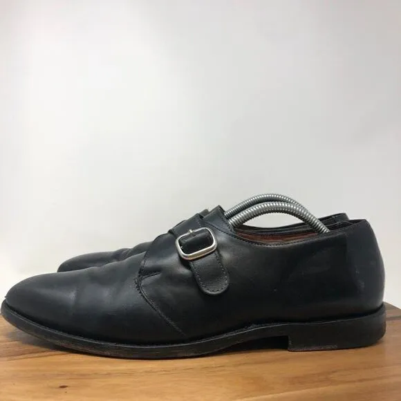 Allen Edmonds Boston Mens Black Leather Monk Strap Dress Shoes 11.5 B Model 4010