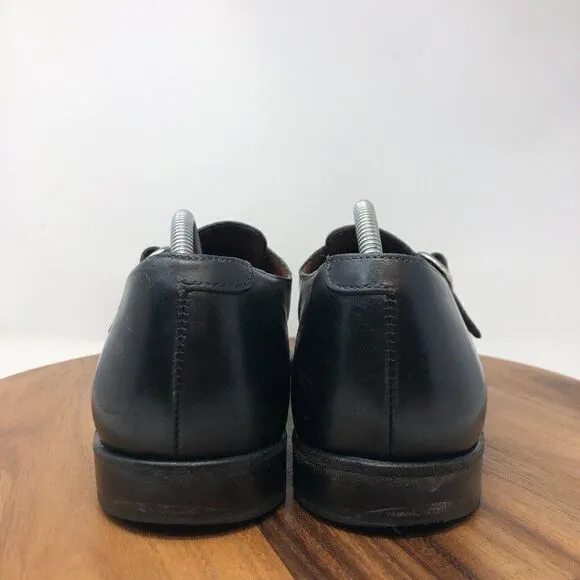 Allen Edmonds Boston Mens Black Leather Monk Strap Dress Shoes 11.5 B Model 4010