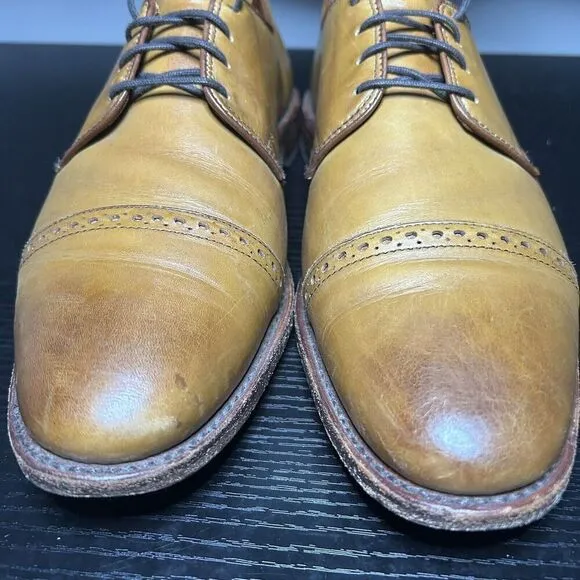Allen Edmonds Boulevard Cap Toe Oxford Dress Shoes Brown Mens Size 10.5