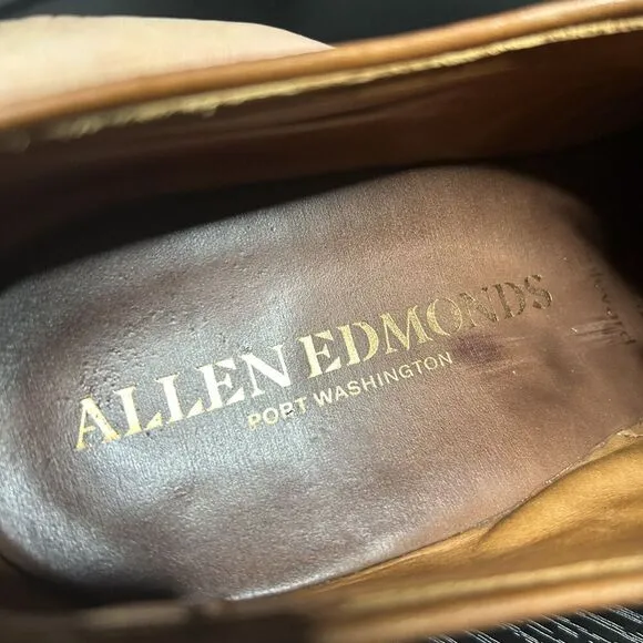 Allen Edmonds Boulevard Cap Toe Oxford Dress Shoes Brown Mens Size 10.5