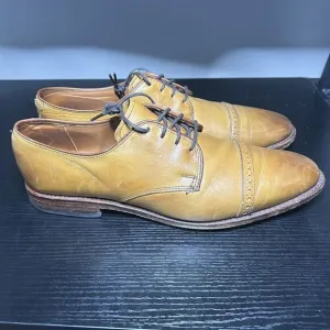 Allen Edmonds Boulevard Cap Toe Oxford Dress Shoes Brown Mens Size 10.5