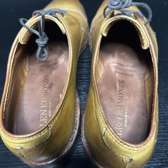 Allen Edmonds Boulevard Cap Toe Oxford Dress Shoes Brown Mens Size 10.5