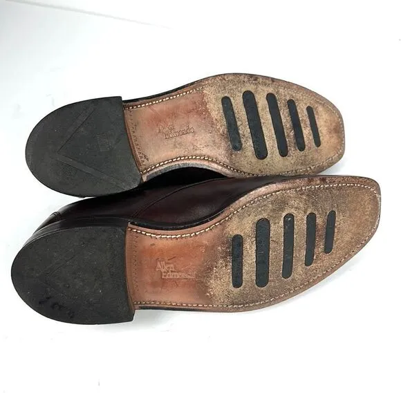 Allen Edmonds Buxton Brown Leather Dress Shoes Derby Style size 9