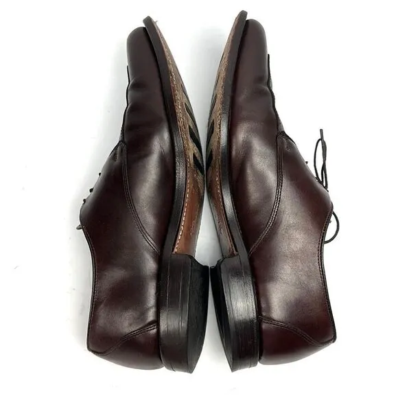 Allen Edmonds Buxton Brown Leather Dress Shoes Derby Style size 9