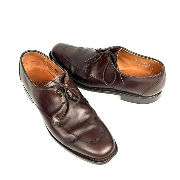 Allen Edmonds Buxton Brown Leather Dress Shoes Derby Style size 9