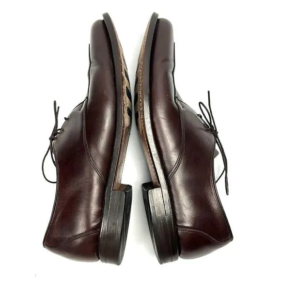 Allen Edmonds Buxton Brown Leather Dress Shoes Derby Style size 9