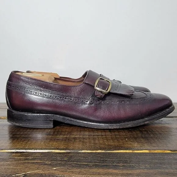 Allen Edmonds CANTERBURY Men's Dress Shoes Strapped Burgundy‎ 11.5 C