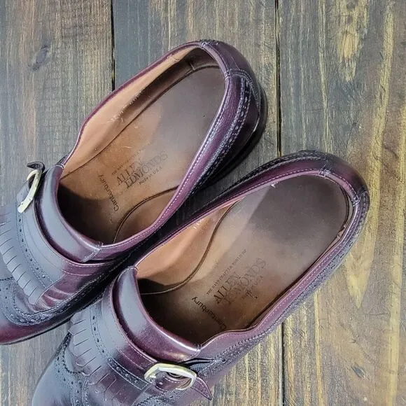 Allen Edmonds CANTERBURY Men's Dress Shoes Strapped Burgundy‎ 11.5 C