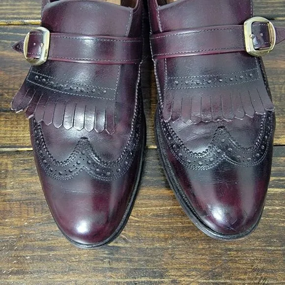 Allen Edmonds CANTERBURY Men's Dress Shoes Strapped Burgundy‎ 11.5 C
