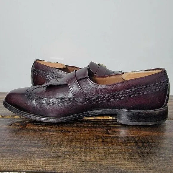 Allen Edmonds CANTERBURY Men's Dress Shoes Strapped Burgundy‎ 11.5 C