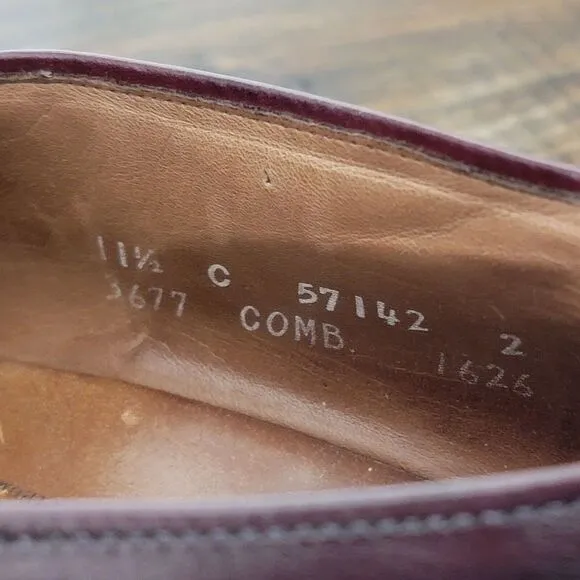 Allen Edmonds CANTERBURY Men's Dress Shoes Strapped Burgundy‎ 11.5 C