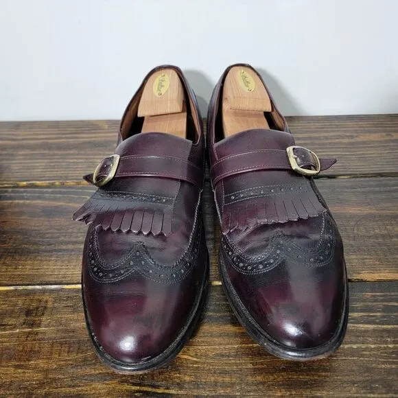 Allen Edmonds CANTERBURY Men's Dress Shoes Strapped Burgundy‎ 11.5 C
