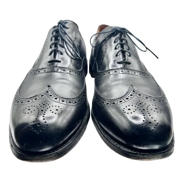 Allen Edmonds | Chester Black Leather Wingtip Oxford Dress Shoes | Size 14 AA
