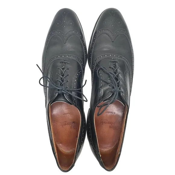 Allen Edmonds | Chester Black Leather Wingtip Oxford Dress Shoes | Size 14 AA