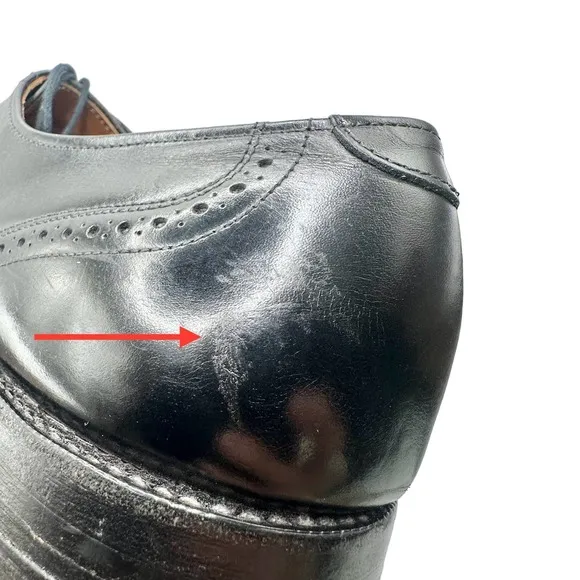Allen Edmonds | Chester Black Leather Wingtip Oxford Dress Shoes | Size 14 AA
