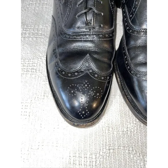 Allen Edmonds Chester Men’s Wingtip Dress Shoes Sz 9.5 C Black Leather Business