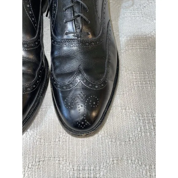 Allen Edmonds Chester Men’s Wingtip Dress Shoes Sz 9.5 C Black Leather Business