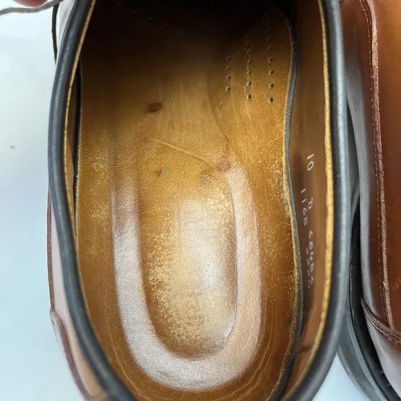 Allen Edmonds Derby Oxford Dress Shoe Men's Size 10D 1168 Brown Leather Lace Up