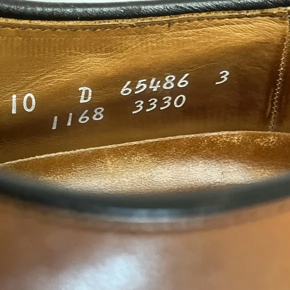 Allen Edmonds Derby Oxford Dress Shoe Men's Size 10D 1168 Brown Leather Lace Up