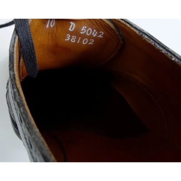 ALLEN EDMONDS Dress Shoe Rogue Black Leather Men's Cap Toe Dress Shoes Size 10 D
