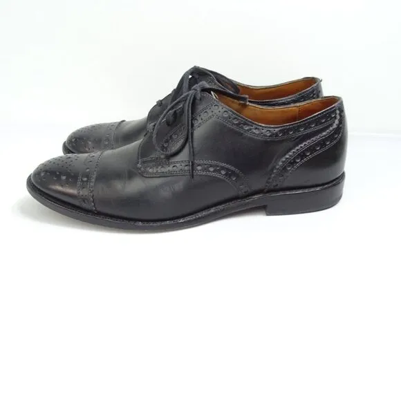ALLEN EDMONDS Dress Shoe Rogue Black Leather Men's Cap Toe Dress Shoes Size 10 D