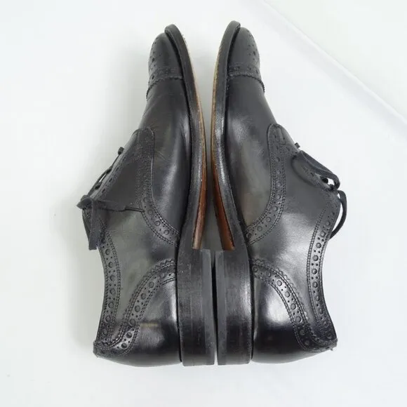 ALLEN EDMONDS Dress Shoe Rogue Black Leather Men's Cap Toe Dress Shoes Size 10 D