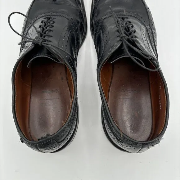 Allen Edmonds Dress Shoes Men's 11.5 D McAllister Black Wingtip Oxford 6205