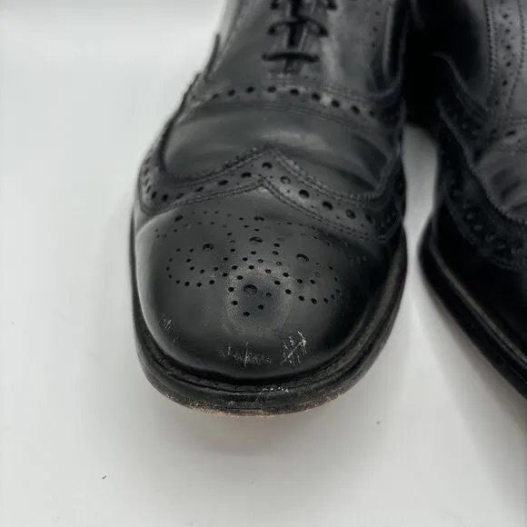 Allen Edmonds Dress Shoes Men's 11.5 D McAllister Black Wingtip Oxford 6205