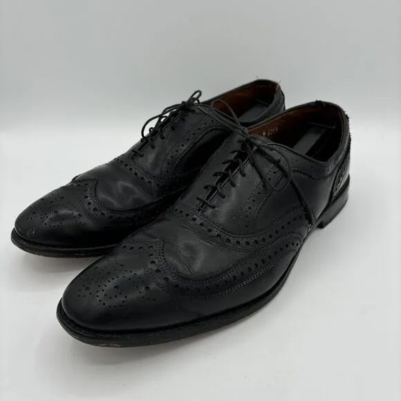 Allen Edmonds Dress Shoes Men's 11.5 D McAllister Black Wingtip Oxford 6205