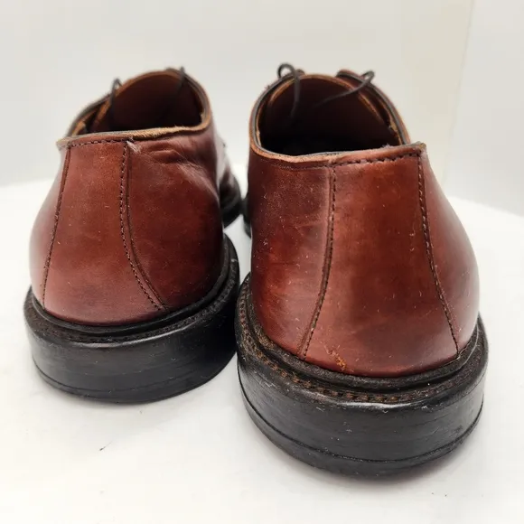 Allen Edmonds dress shoes men's 11D brown leather glossy Walton oxford Made USA