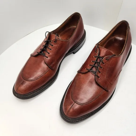 Allen Edmonds dress shoes men's 11D brown leather glossy Walton oxford Made USA