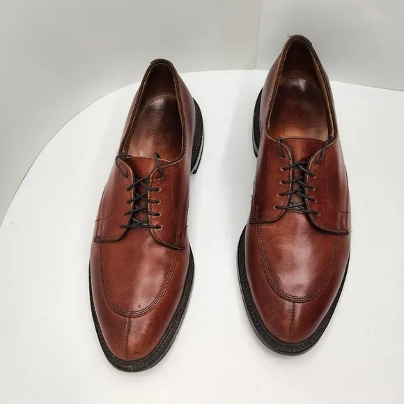 Allen Edmonds dress shoes men's 11D brown leather glossy Walton oxford Made USA