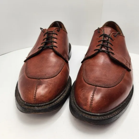 Allen Edmonds dress shoes men's 11D brown leather glossy Walton oxford Made USA