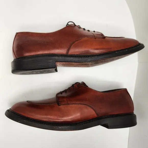 Allen Edmonds dress shoes men's 11D brown leather glossy Walton oxford Made USA