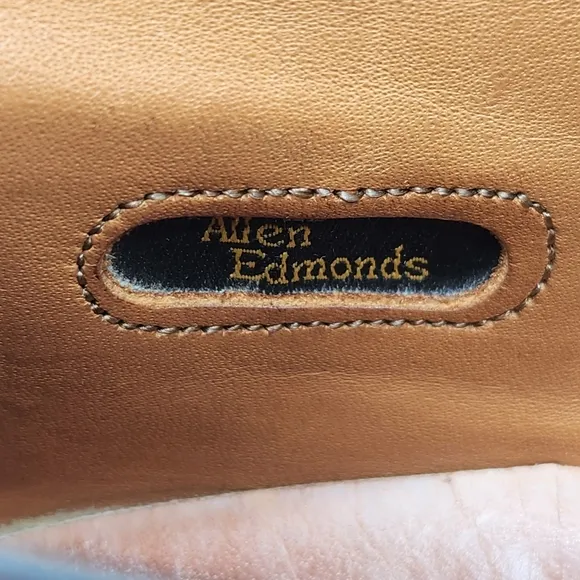 Allen Edmonds dress shoes men's 11D brown leather glossy Walton oxford Made USA