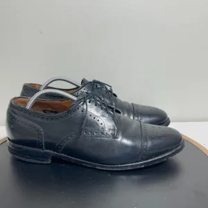 Allen Edmonds Dress Shoes Mens Size 8.5 E Sanford Cap Toe Leather Black