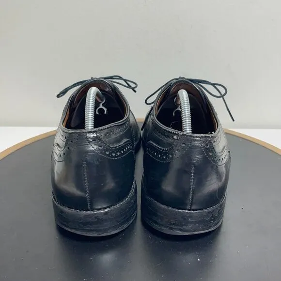 Allen Edmonds Dress Shoes Mens Size 8.5 E Sanford Cap Toe Leather Black
