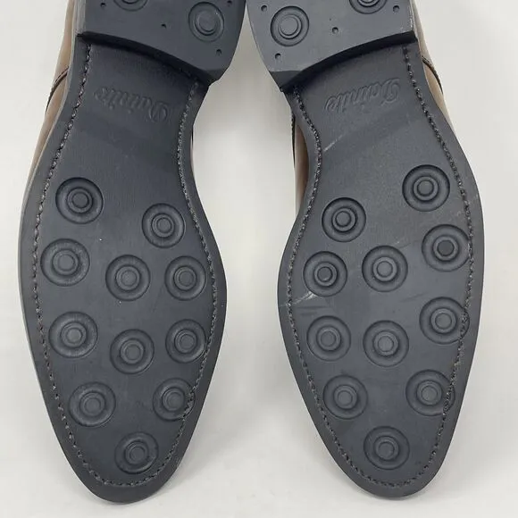 Allen Edmonds Fort Collins Plain Toe Derby Shoes Mens 9.5 D Brown Leather Dress