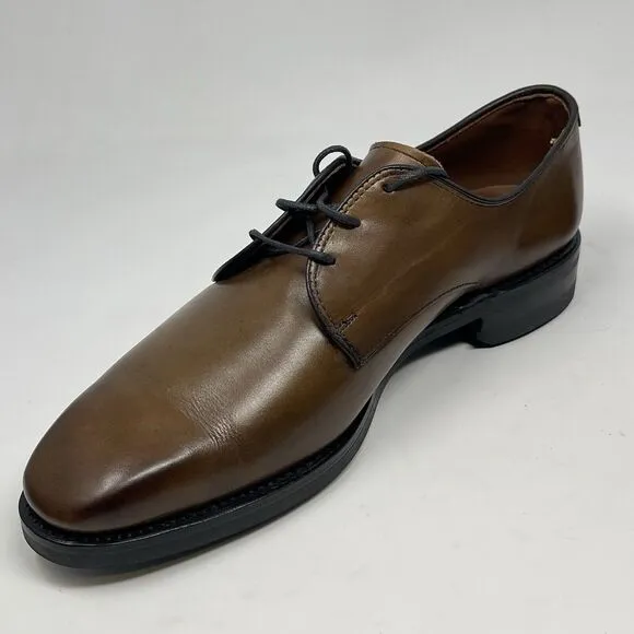 Allen Edmonds Fort Collins Plain Toe Derby Shoes Mens 9.5 D Brown Leather Dress