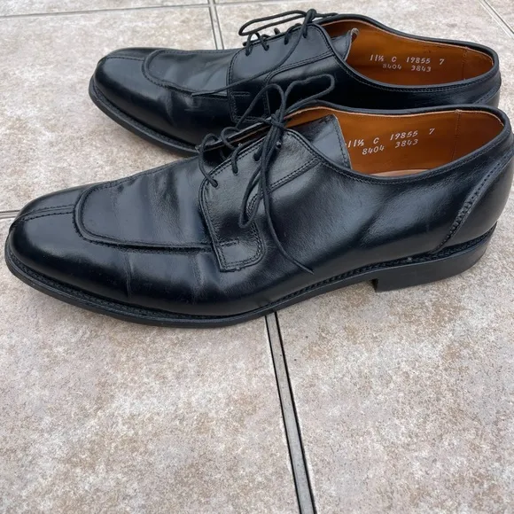 Allen Edmonds Hancock Leather Lace Up Dress Shoes Black Mens