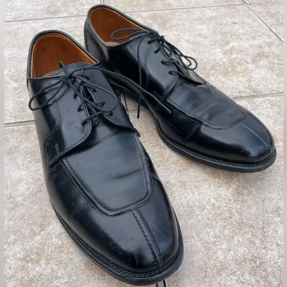 Allen Edmonds Hancock Leather Lace Up Dress Shoes Black Mens