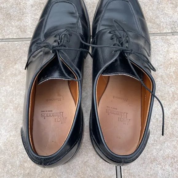 Allen Edmonds Hancock Leather Lace Up Dress Shoes Black Mens