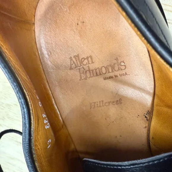 Allen Edmonds Hillcrest Leather Dress Shoes Mens Size 13 D Black F001 -2