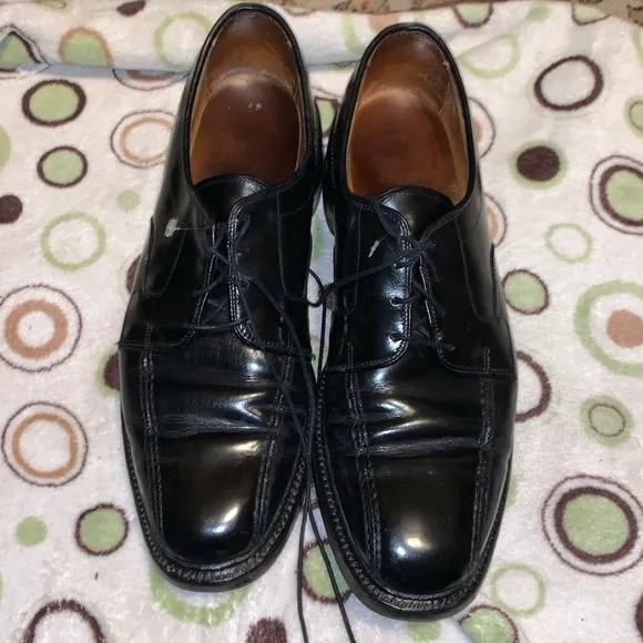 Allen Edmonds Hillcrest Mens Black Oxford Dress Shoes 10A USA Made